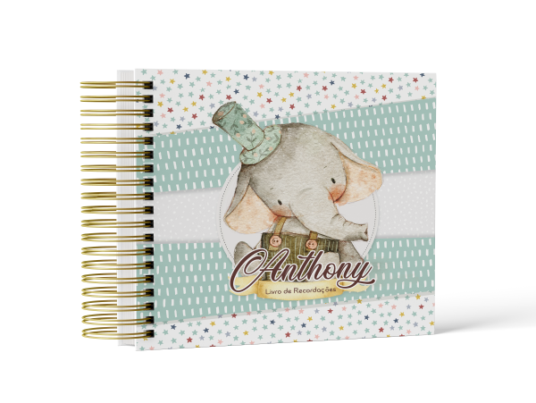 Livro de Recordações Elefante Vintage